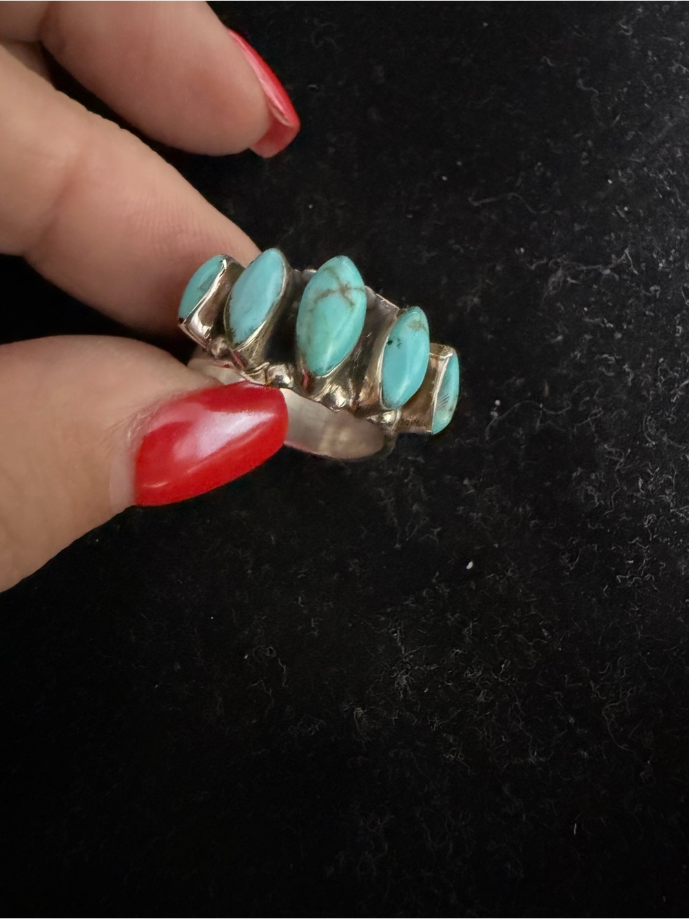 925 Sterling silver MEXICO turquoise ring